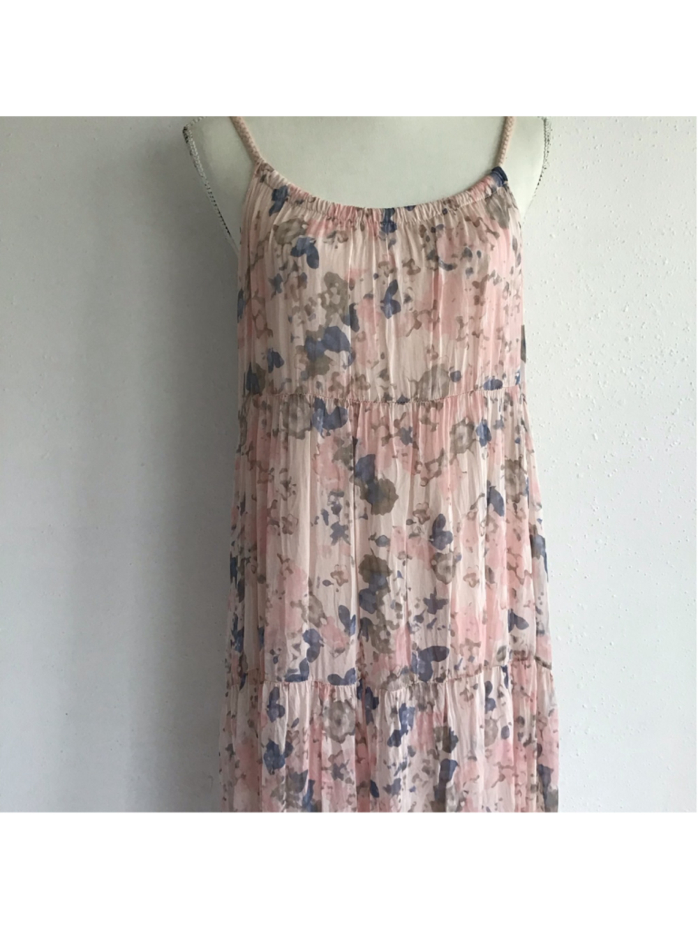 Elena Baldi Women's Fun Floral Boho Maxi Dress Size M Pink and Blue - Picture 5 of 11